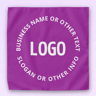 Your Logo & Customizable Text   Purple Violet Bandana