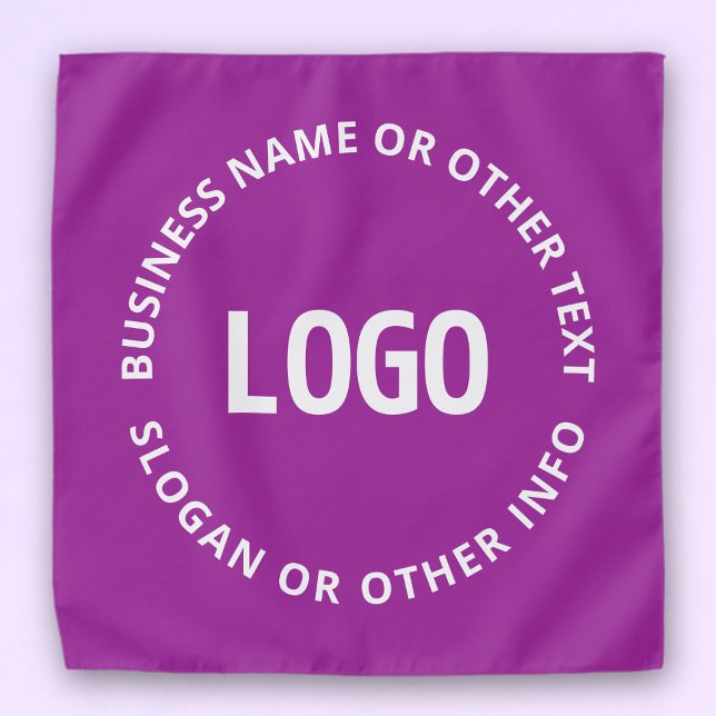 Your Logo & Customizable Text | Purple Violet Bandana (Creator Uploaded)
