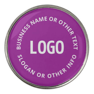 Your Logo & Customizable Text Purple Violet Golf Ball Marker