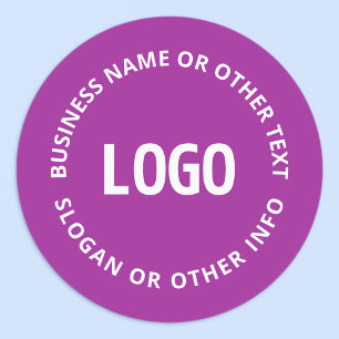 Your Logo & Customizable Text Purple Violet Labels