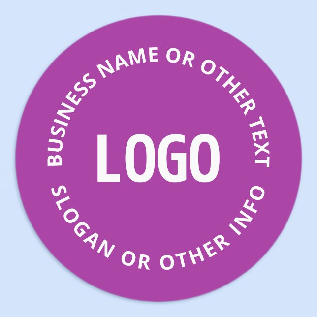 Your Logo & Customizable Text | Purple Violet Labels (Creator Uploaded)