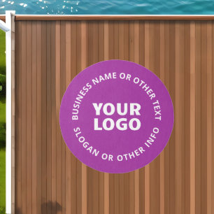 Your Logo & Customizable Text Purple Violet Outdoor Rug
