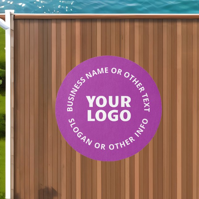 Your Logo & Customizable Text | Purple Violet Outdoor Rug (Insitu (Outdoor 1))