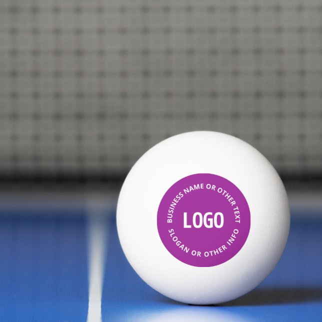 Your Logo & Customizable Text | Purple Violet Ping Pong Ball (Net)