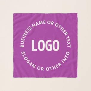 Your Logo & Customizable Text Purple Violet Scarf