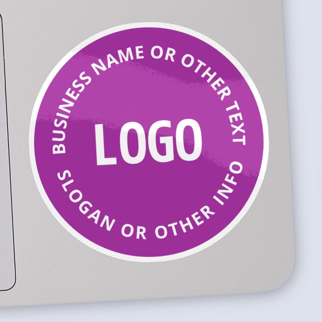 Your Logo & Customizable Text | Purple Violet Sticker (Creator Uploaded)