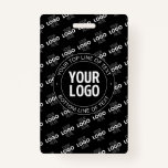 Your Logo &amp; Customizable Text with Logo Pattern Badge