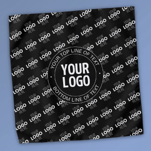 Your Logo & Customizable Text with Logo Pattern Bandana