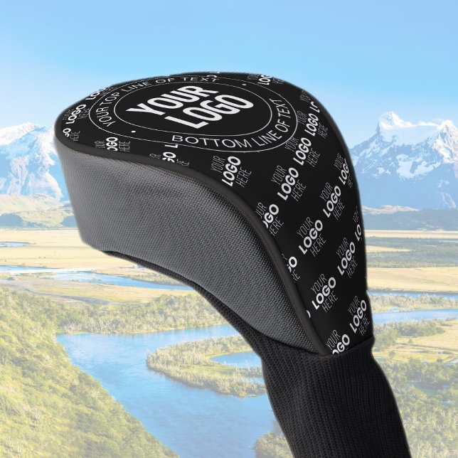 Your Logo & Customizable Text with Logo Pattern Golf Head Cover (Creator Uploaded)