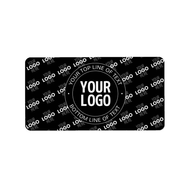 Your Logo & Customizable Text with Logo Pattern Label (Front)