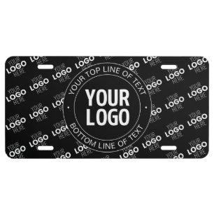 Your Logo & Customizable Text with Logo Pattern License Plate