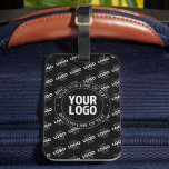 Your Logo &amp; Customizable Text with Logo Pattern Luggage Tag