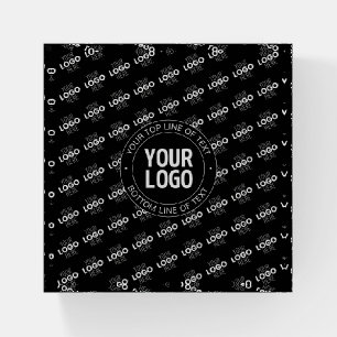 Your Logo & Customizable Text with Logo Pattern Paperweight