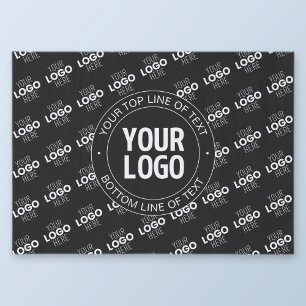 Your Logo & Customizable Text with Logo Pattern Tissue Paper