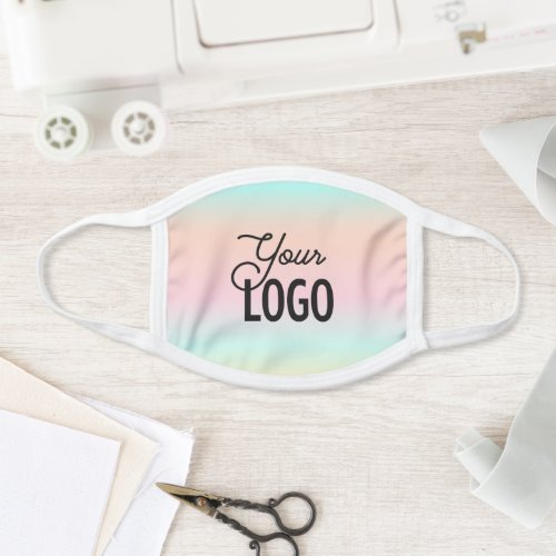 Your Logo  Cute Light Pastels Background Face Mask