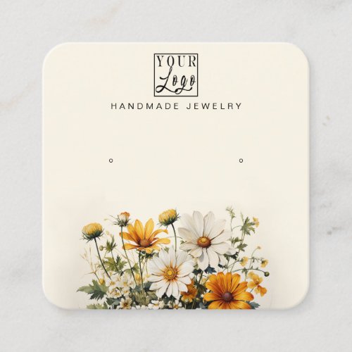 Your Logo Daisy Earring Product Display Card