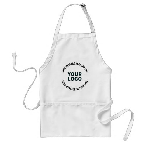 Your Logo Design or Image  Bold Editable Text Adult Apron