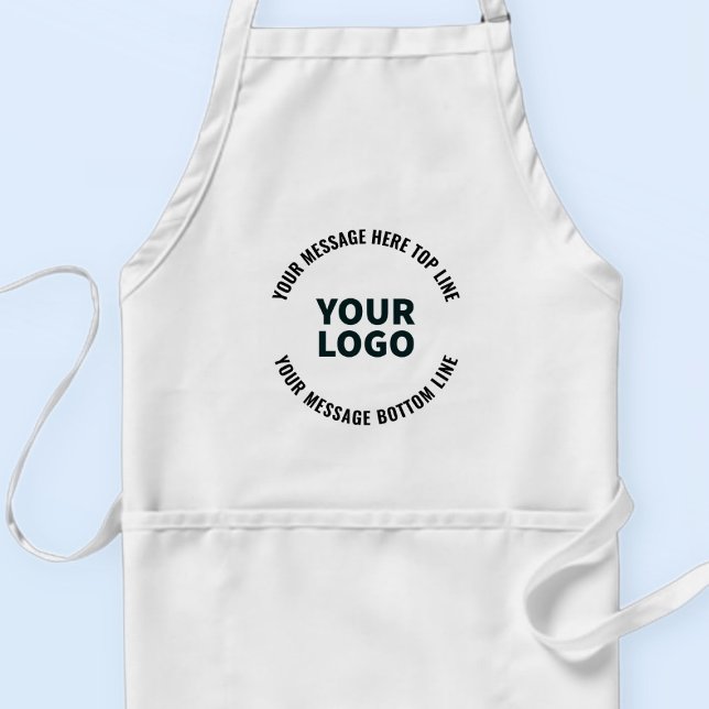 Your Logo Design or Image | Bold Editable Text Adult Apron (Creator Uploaded)