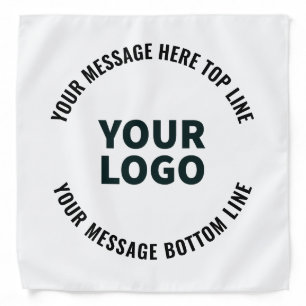 Your Logo Design or Image   Bold Editable Text Bandana