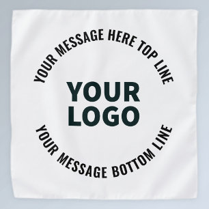 Your Logo Design or Image Bold Editable Text Bandana
