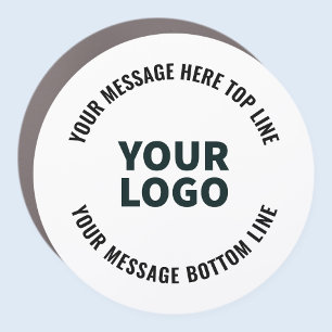 Your Logo Design or Image Bold Editable Text Car Magnet