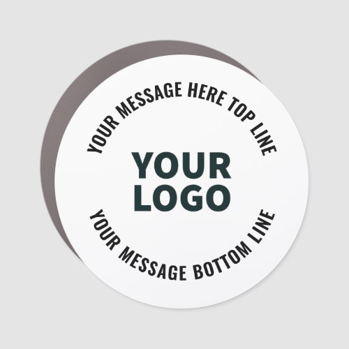 Your Logo Design or Image  Bold Editable Text Car Magnet