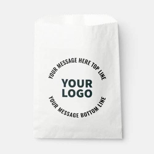Your Logo Design or Image  Bold Editable Text Favor Bag