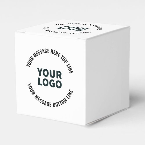 Your Logo Design or Image  Bold Editable Text Favor Boxes