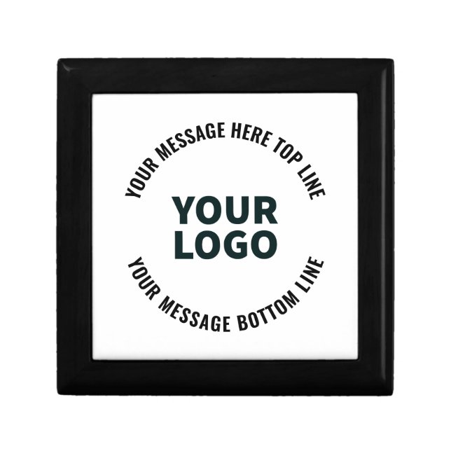 Your Logo Design or Image | Bold Editable Text Gift Box (Front)