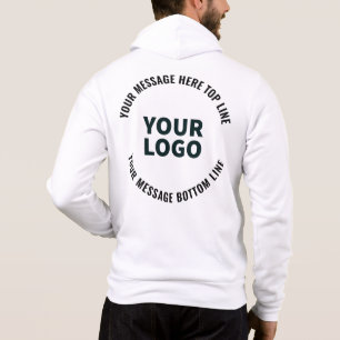 Your Logo Design or Image Bold Editable Text Hoodie