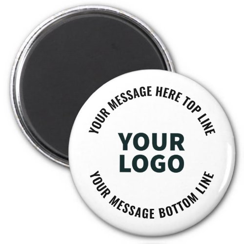 Your Logo Design or Image  Bold Editable Text Magnet