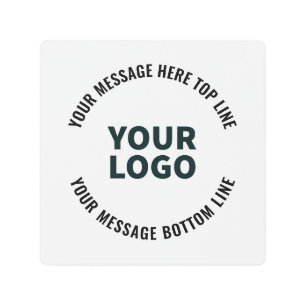 Your Logo Design or Image Bold Editable Text Metal Print