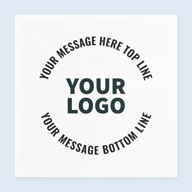 Your Logo Design or Image | Bold Editable Text Napkins (Creator Uploaded)