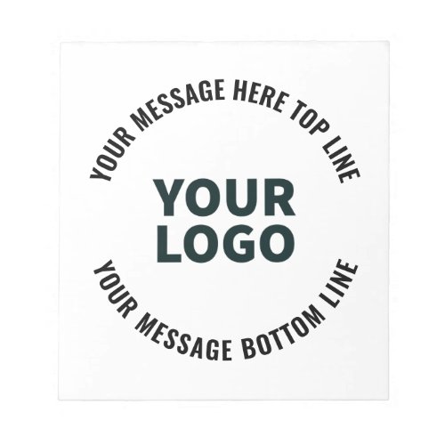 Your Logo Design or Image  Bold Editable Text Notepad