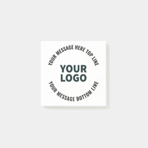 Your Logo Design or Image Bold Editable Text Post-it Notes