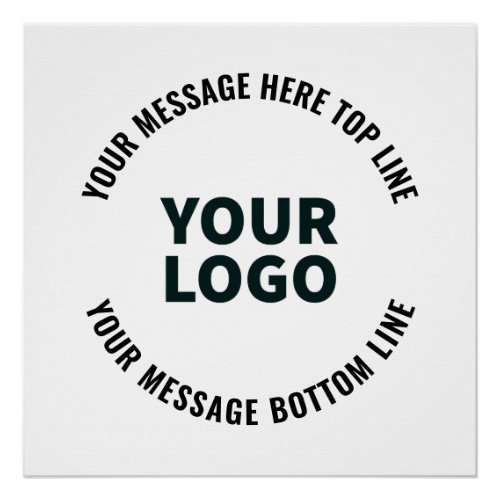 Your Logo Design or Image  Bold Editable Text Poster