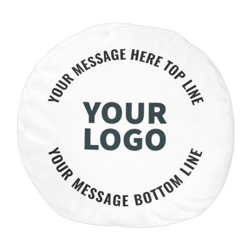 Your Logo Design or Image  Bold Editable Text Pouf