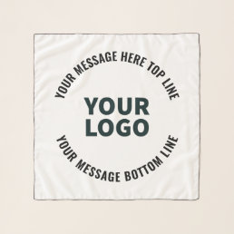 Your Logo Design or Image | Bold Editable Text Scarf