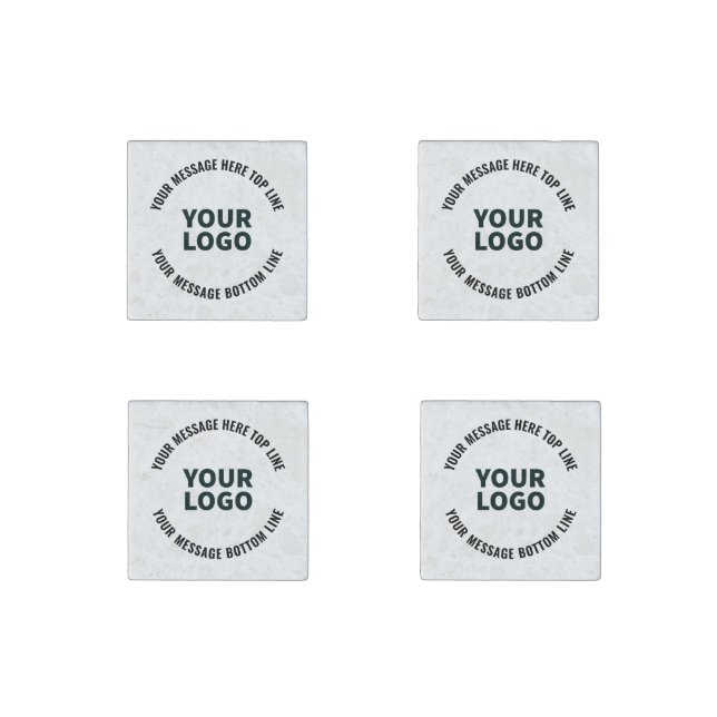 Your Logo Design or Image | Bold Editable Text Stone Magnet (Front)