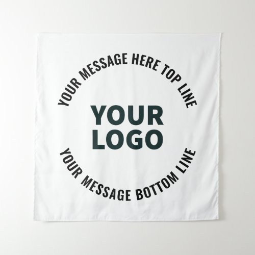 Your Logo Design or Image  Bold Editable Text Tapestry