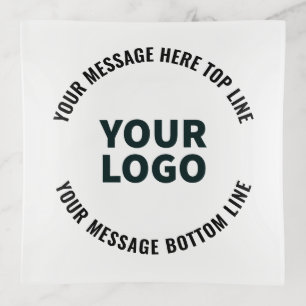 Your Logo Design or Image   Bold Editable Text Trinket Tray