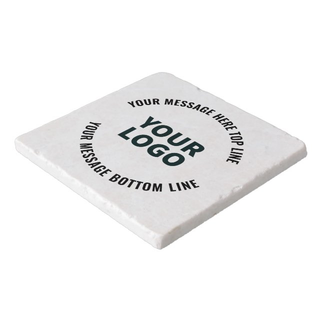 Your Logo Design or Image | Bold Editable Text Trivet (Corner)