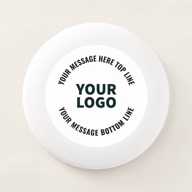 Your Logo Design or Image | Bold Editable Text Wham-O Frisbee (Front)
