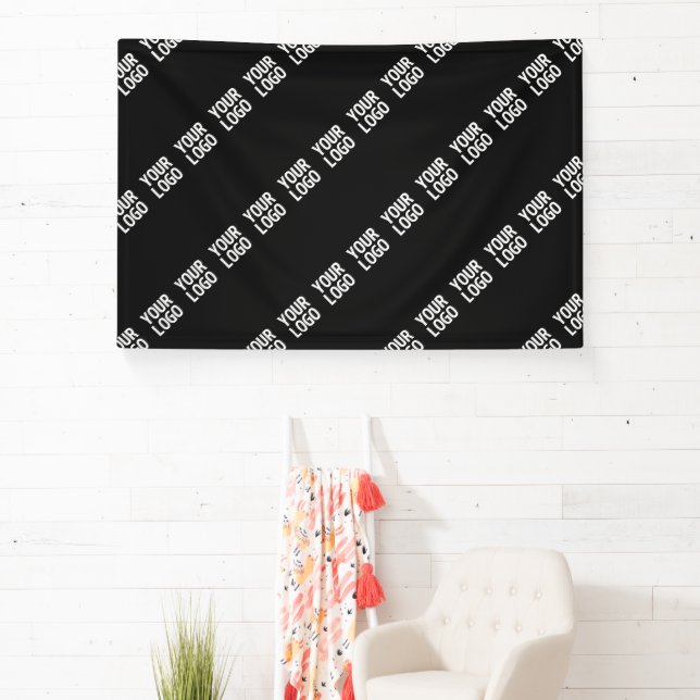 Your Logo, Design or Photo Tiled Diagonally  Banner (Insitu)