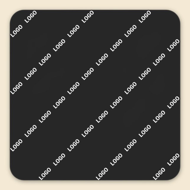 Your Logo, Design or Photo Tiled Diagonally  Square Sticker (Creator Uploaded)