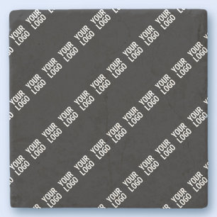 Your Logo, Design or Photo Tiled Diagonally  Stone Coaster