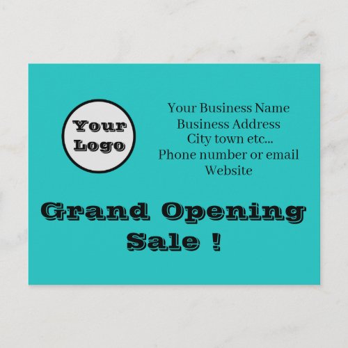 Your Logo Direct Mail Grand Opening Sale Ad Postcard