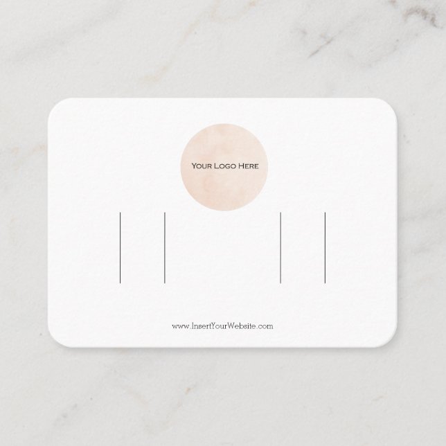 Your Logo Double Bow Hair Clip Display Card (Front)