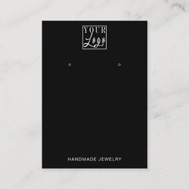 Your Logo Earring and Necklace Display Holder Business Card (Front)