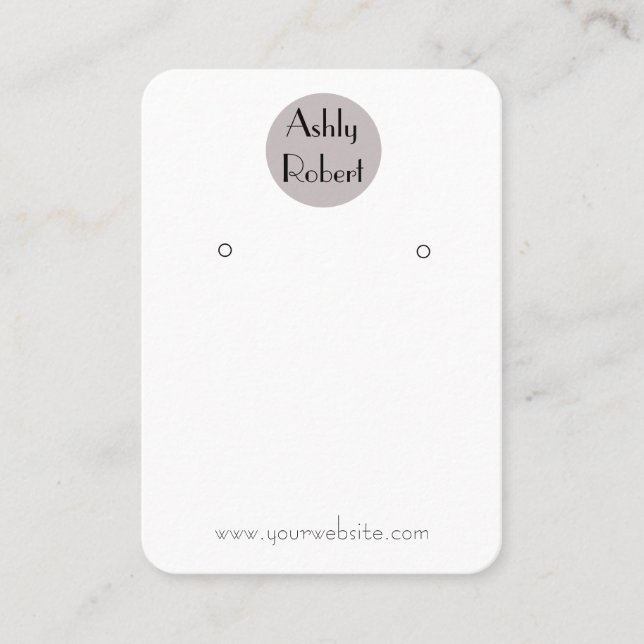 Your logo  earring display card (Front)